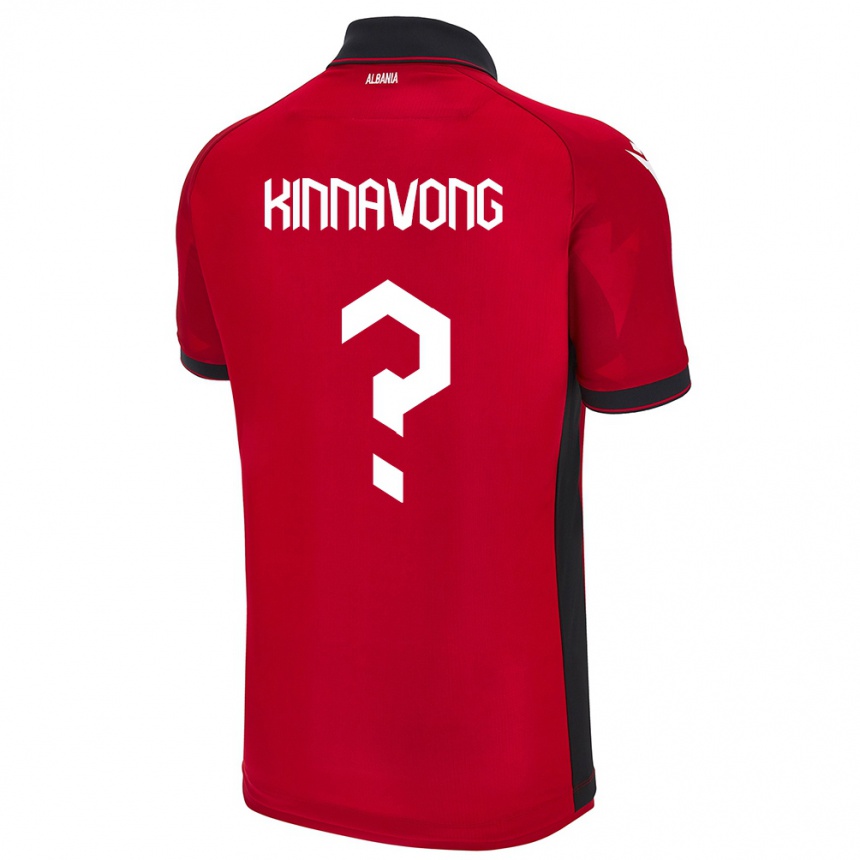 נשים כדורגל אלבניה Jordan Kinnavong #0 אָדוֹם ג'רזי ביתית 24-26