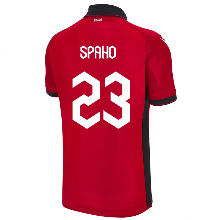 נשים כדורגל אלבניה Klesjana Spaho #23 אָדוֹם ג'רזי ביתית 24-26