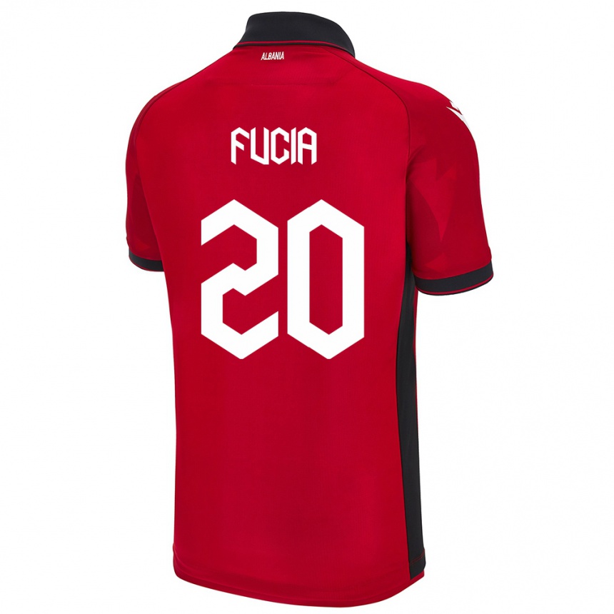 נשים כדורגל אלבניה Bora Fucia #20 אָדוֹם ג'רזי ביתית 24-26