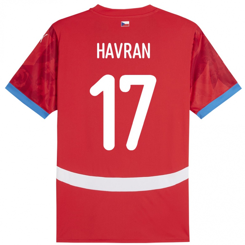 נשים כדורגל צ'כיה Marek Havran #17 אָדוֹם ג'רזי ביתית 24-26