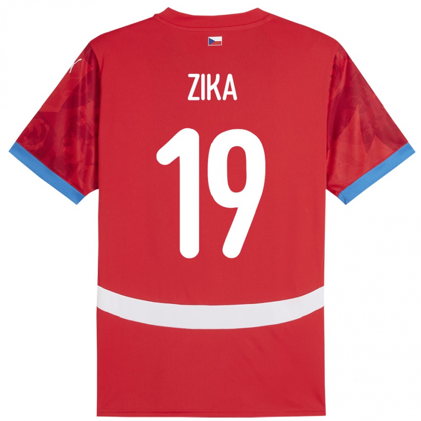נשים כדורגל צ'כיה Petr Zika #19 אָדוֹם ג'רזי ביתית 24-26