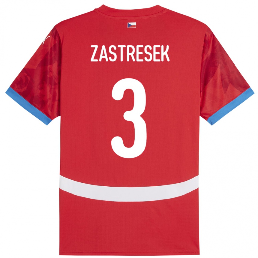 נשים כדורגל צ'כיה Matous Zastresek #3 אָדוֹם ג'רזי ביתית 24-26