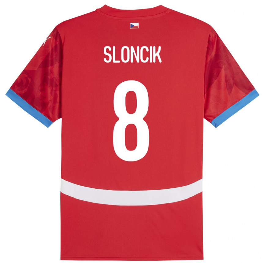 נשים כדורגל צ'כיה Simon Sloncik #8 אָדוֹם ג'רזי ביתית 24-26