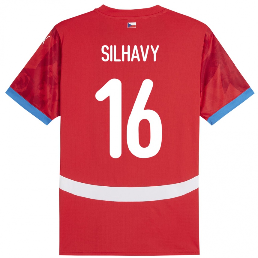 נשים כדורגל צ'כיה Matyas Silhavy #16 אָדוֹם ג'רזי ביתית 24-26