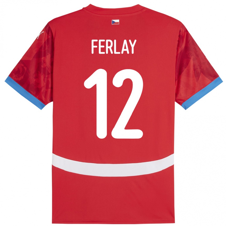 נשים כדורגל צ'כיה Ruben Ferlay #12 אָדוֹם ג'רזי ביתית 24-26