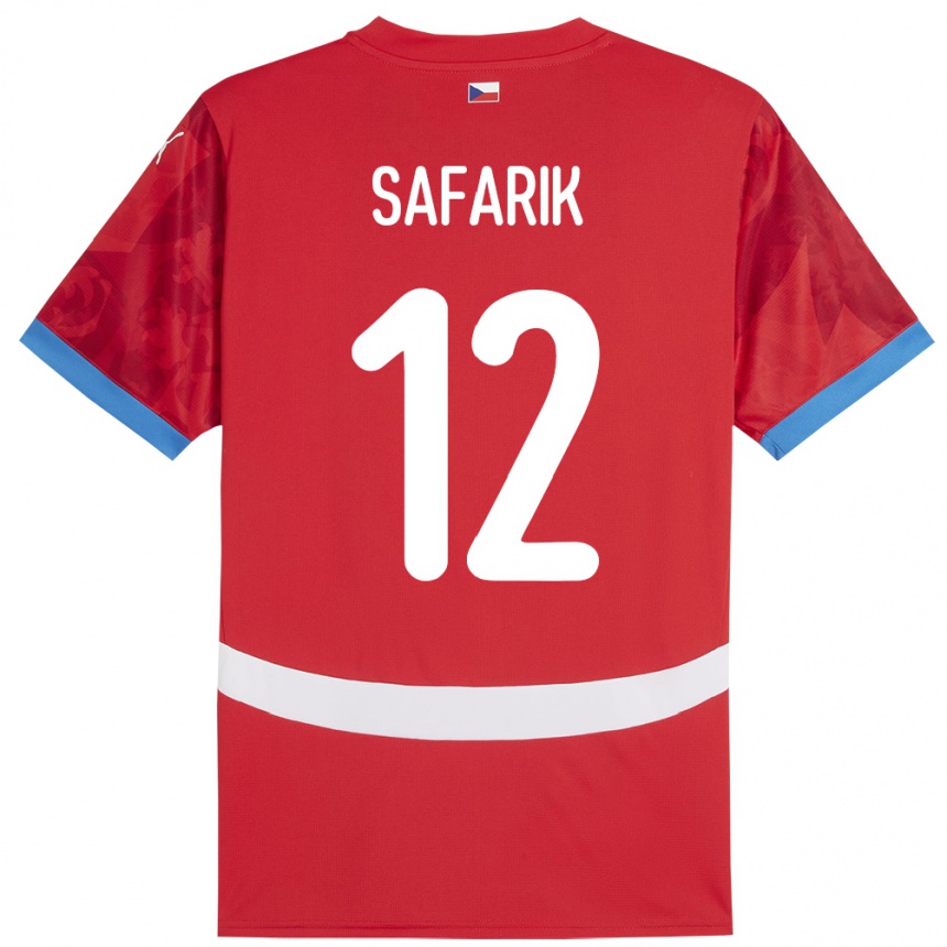 נשים כדורגל צ'כיה Daniel Safarik #12 אָדוֹם ג'רזי ביתית 24-26