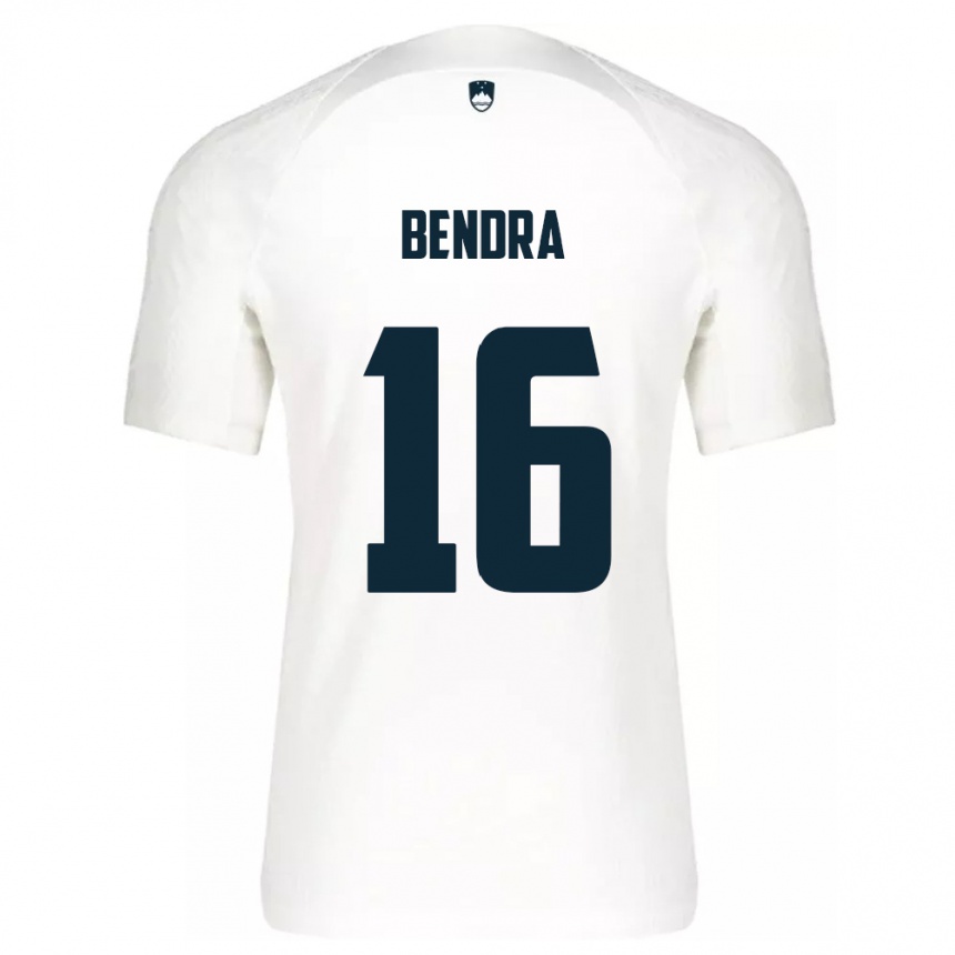 נשים כדורגל סלובניה Kristjan Bendra #16 לבן ג'רזי ביתית 24-26