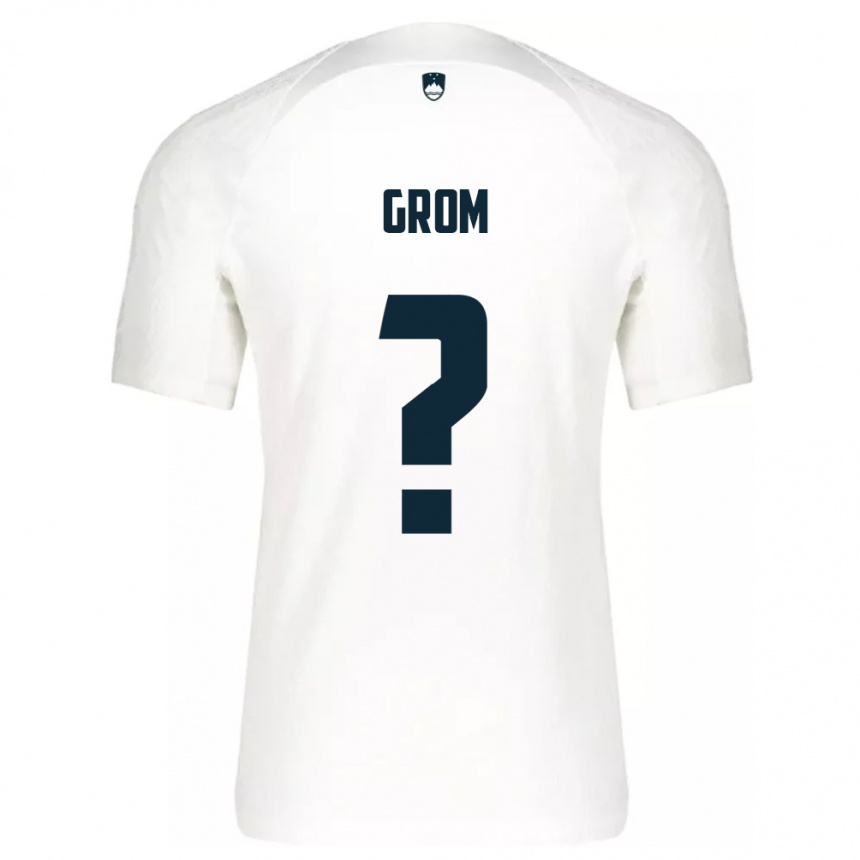 נשים כדורגל סלובניה Artem Grom #0 לבן ג'רזי ביתית 24-26