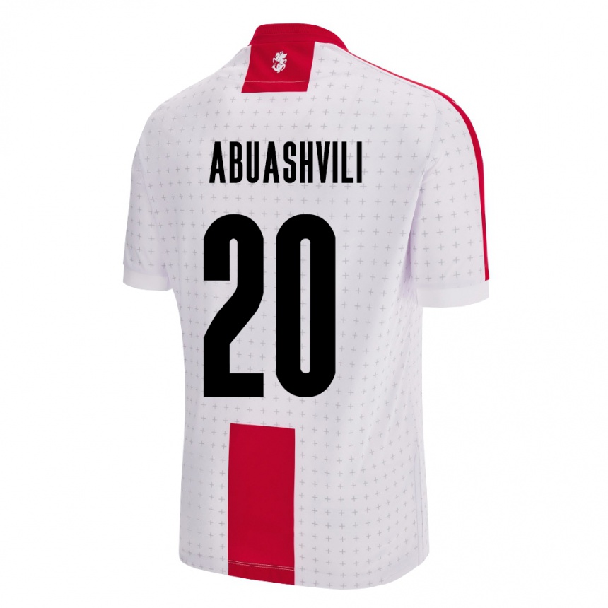נשים כדורגל גאורגיה Giorgi Abuashvili #20 לבן ג'רזי ביתית 24-26