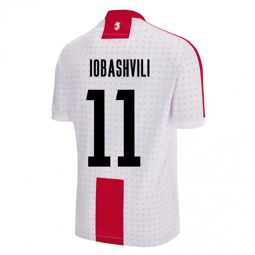 נשים כדורגל גאורגיה Jaduli Iobashvili #11 לבן ג'רזי ביתית 24-26