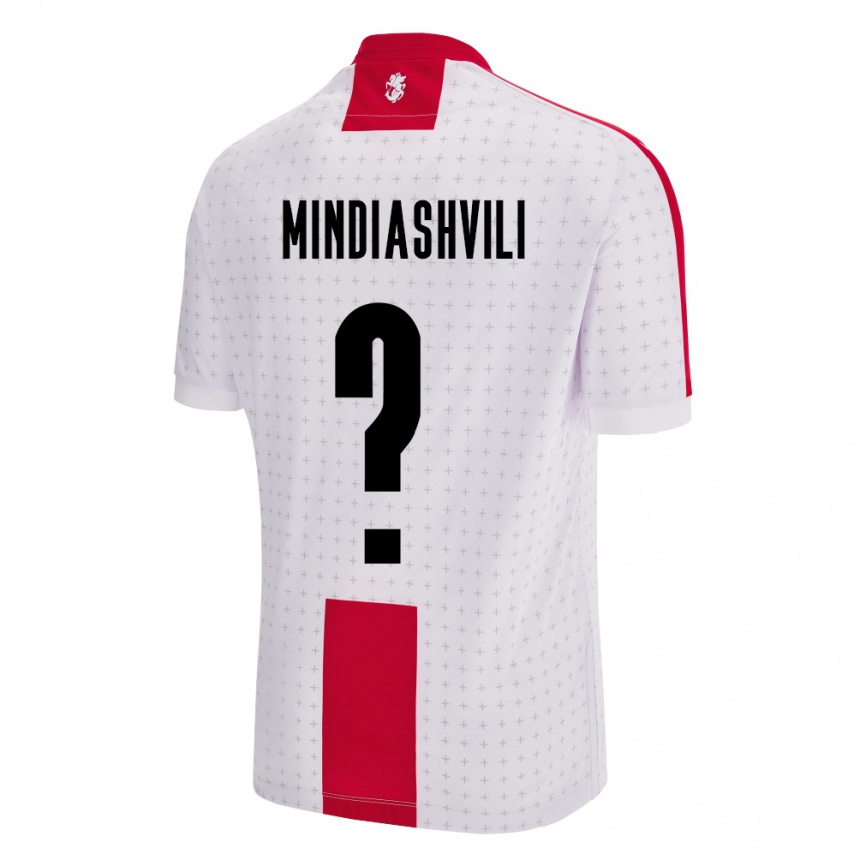 נשים כדורגל גאורגיה Tornike Mindiashvili #0 לבן ג'רזי ביתית 24-26