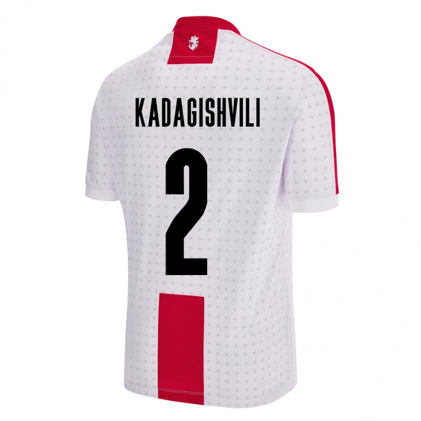 נשים כדורגל גאורגיה Gvantsa Kadagishvili #2 לבן ג'רזי ביתית 24-26