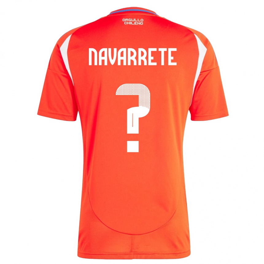 נשים כדורגל צ'ילה Sebastián Navarrete #0 אָדוֹם ג'רזי ביתית 24-26