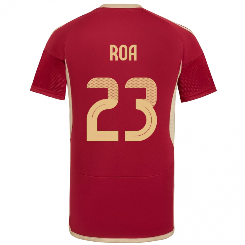נשים כדורגל ונצואלה Keiber Roa #23 בורדו ג'רזי ביתית 24-26