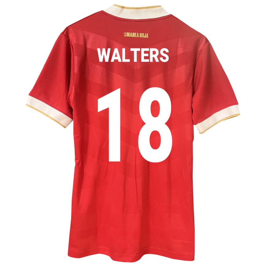 נשים כדורגל פנמה Kairo Walters #18 אָדוֹם ג'רזי ביתית 24-26