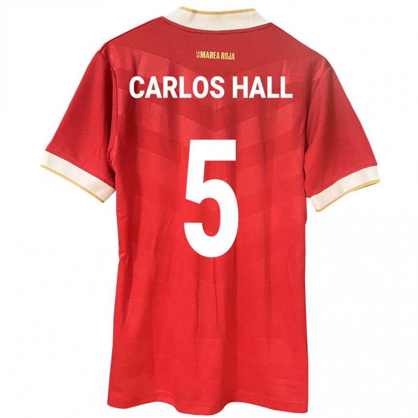 נשים כדורגל פנמה Juan Carlos Hall #5 אָדוֹם ג'רזי ביתית 24-26