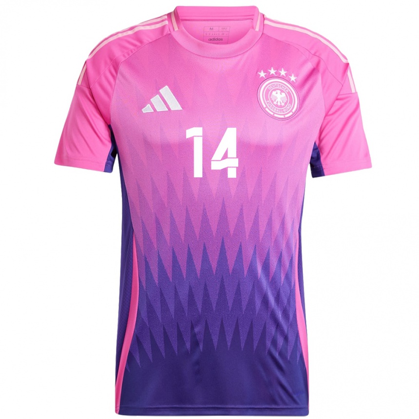 נשים כדורגל גרמניה Fin-Luca Rüdiger #14 ורוד סגול הרחק ג'רזי 24-26