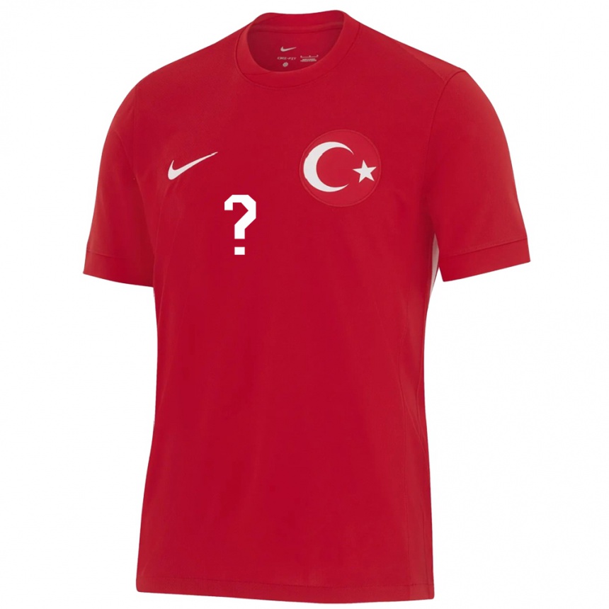 נשים כדורגל טורקיה Yiğit Metin Yumak #0 אָדוֹם הרחק ג'רזי 24-26