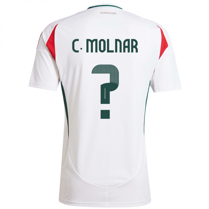 נשים כדורגל הונגריה Csaba Molnár #0 לבן הרחק ג'רזי 24-26