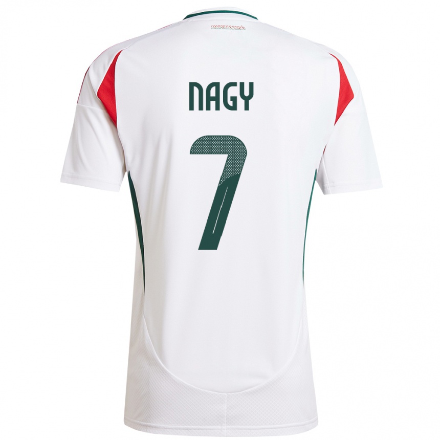 נשים כדורגל הונגריה Fanni Nagy #7 לבן הרחק ג'רזי 24-26