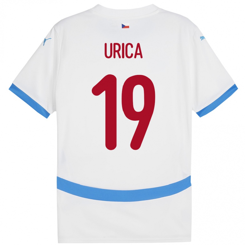נשים כדורגל צ'כיה Filip Urica #19 לבן הרחק ג'רזי 24-26