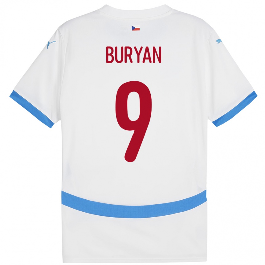 נשים כדורגל צ'כיה Jan Buryan #9 לבן הרחק ג'רזי 24-26