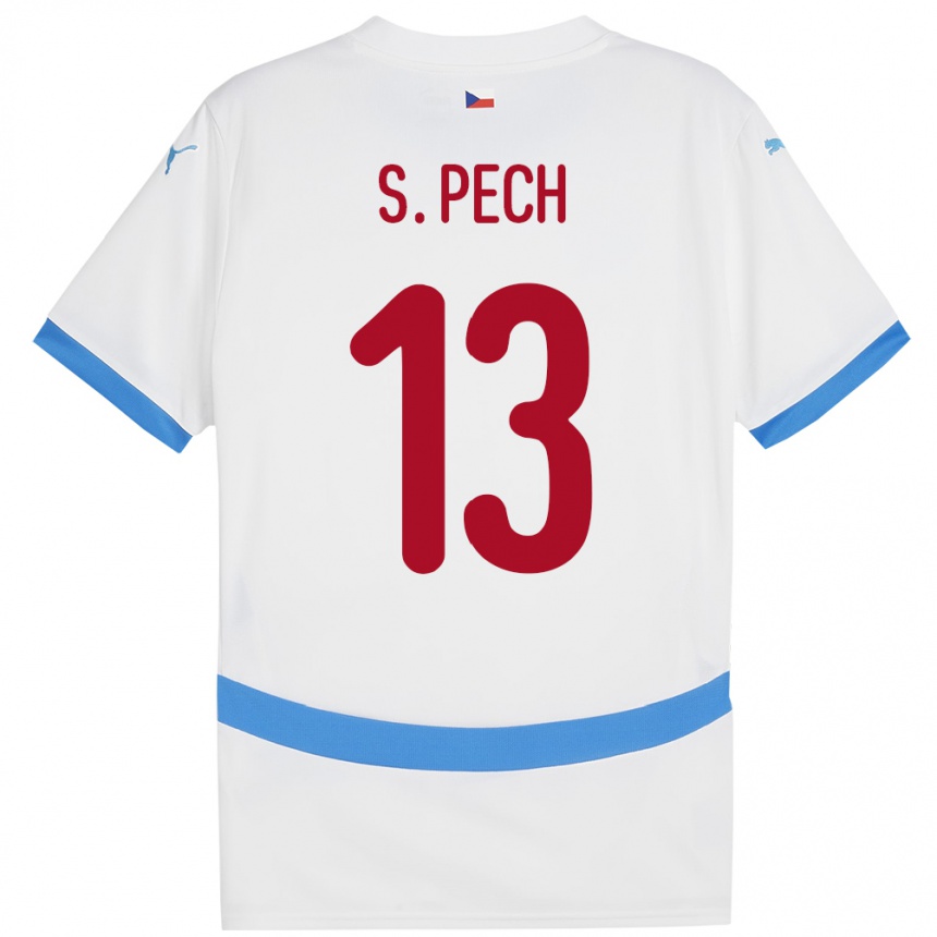 נשים כדורגל צ'כיה Sebastian Pech #13 לבן הרחק ג'רזי 24-26