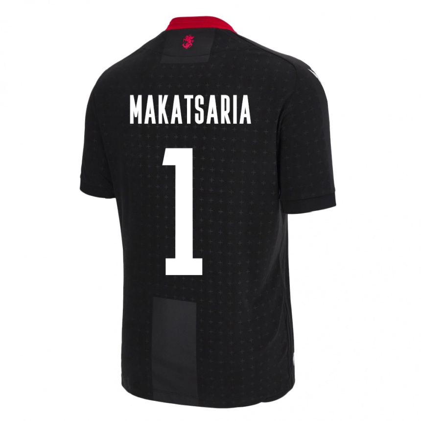 נשים כדורגל גאורגיה Mikheil Makatsaria #1 שָׁחוֹר הרחק ג'רזי 24-26