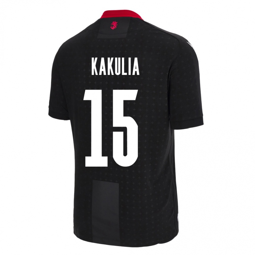 נשים כדורגל גאורגיה Giorgi Kakulia #15 שָׁחוֹר הרחק ג'רזי 24-26