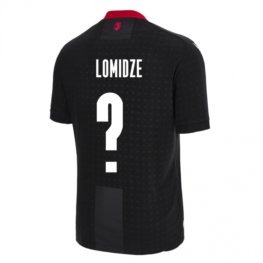 נשים כדורגל גאורגיה Giorgi Lomidze #0 שָׁחוֹר הרחק ג'רזי 24-26