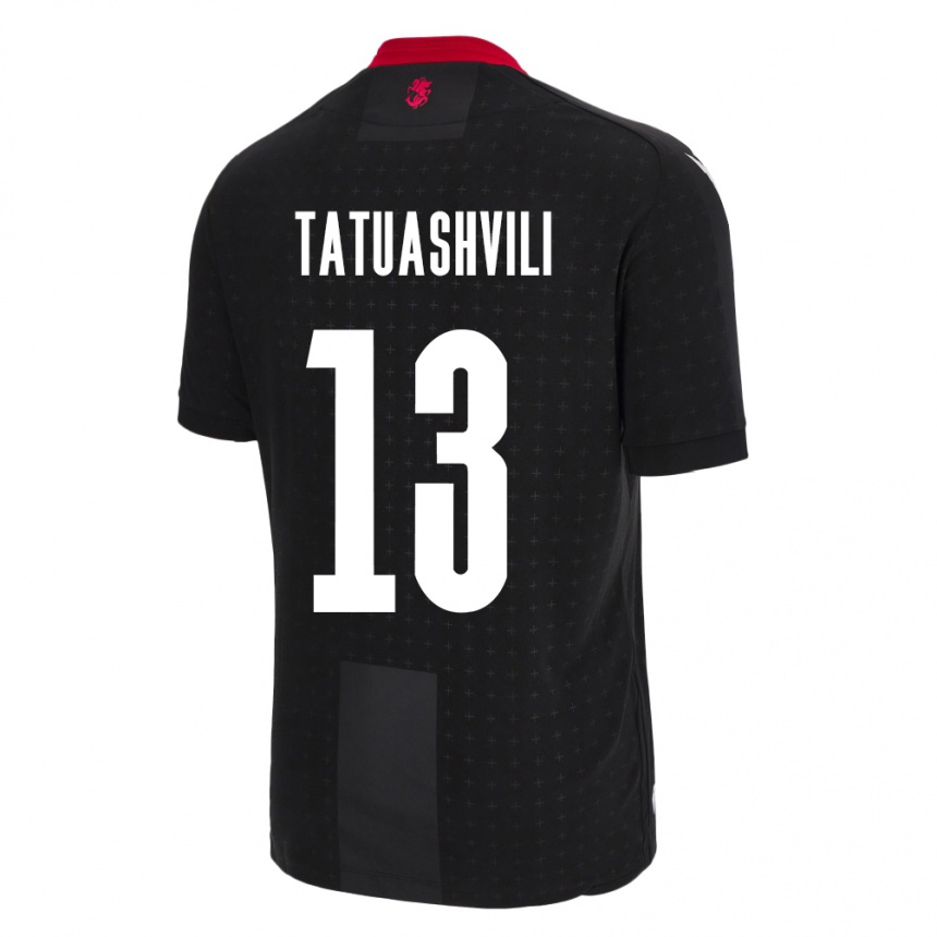 נשים כדורגל גאורגיה Tamar Tatuashvili #13 שָׁחוֹר הרחק ג'רזי 24-26