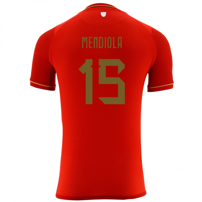 נשים כדורגל בוליביה Aidé Mendiola #15 אָדוֹם הרחק ג'רזי 24-26