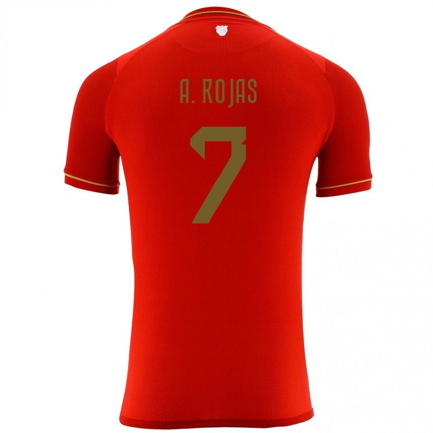 נשים כדורגל בוליביה Ana Paula Rojas #7 אָדוֹם הרחק ג'רזי 24-26