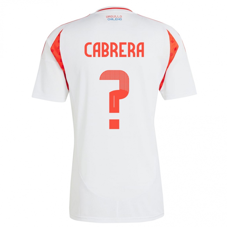 נשים כדורגל צ'ילה Vicente Cabrera #0 לבן הרחק ג'רזי 24-26