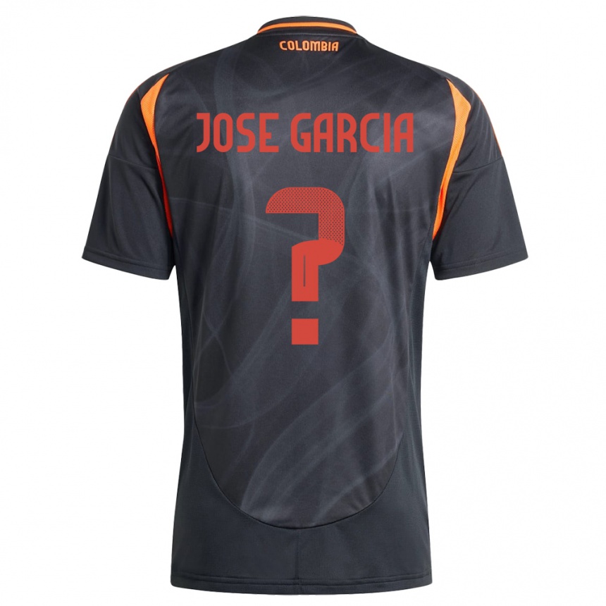 נשים כדורגל קולומביה José García #0 שָׁחוֹר הרחק ג'רזי 24-26