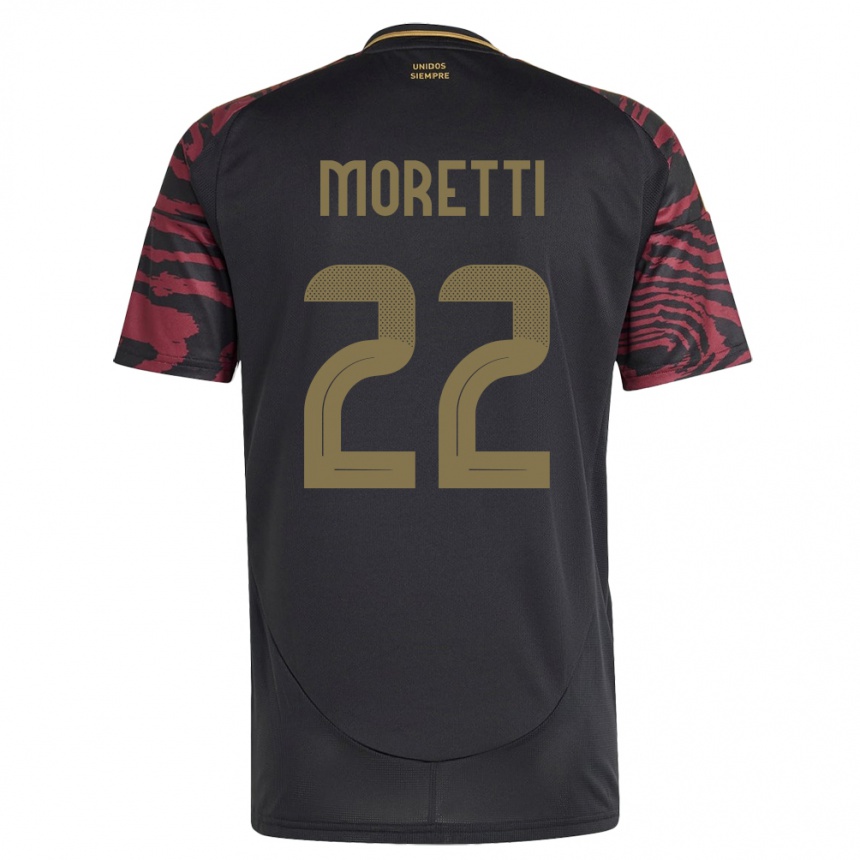 נשים כדורגל פרו Jair Moretti #22 שָׁחוֹר הרחק ג'רזי 24-26