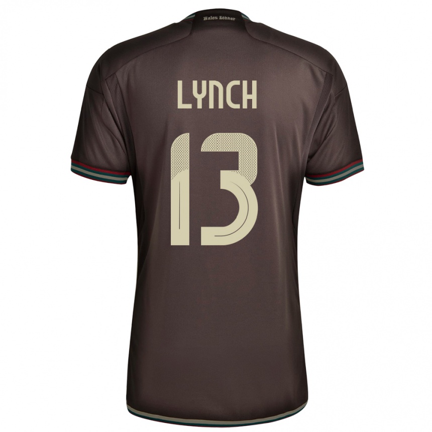 נשים כדורגל ג'מייקה Taywane Lynch #13 חום לילה הרחק ג'רזי 24-26
