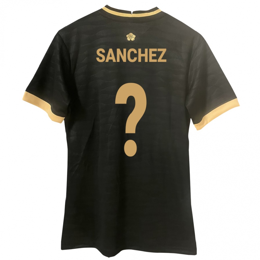 נשים כדורגל פנמה Aimar Sánchez #0 שָׁחוֹר הרחק ג'רזי 24-26