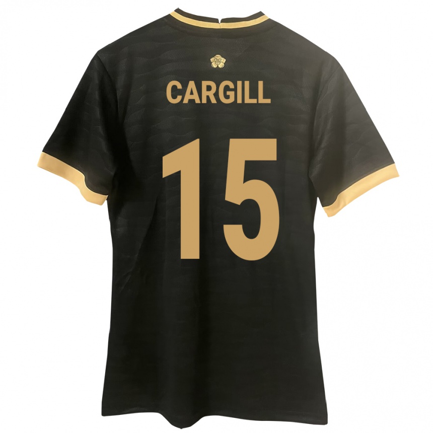 נשים כדורגל פנמה Nicole Cargill #15 שָׁחוֹר הרחק ג'רזי 24-26