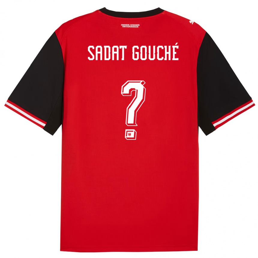 ילדים כדורגל אוסטריה Frederic Sadat Gouché #0 שחור לבן ג'רזי ביתית 26-28