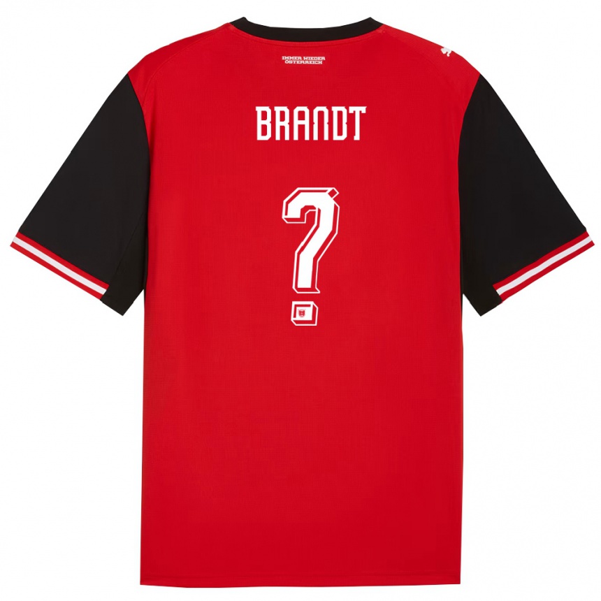 ילדים כדורגל אוסטריה Marco Brandt #0 שחור לבן ג'רזי ביתית 26-28