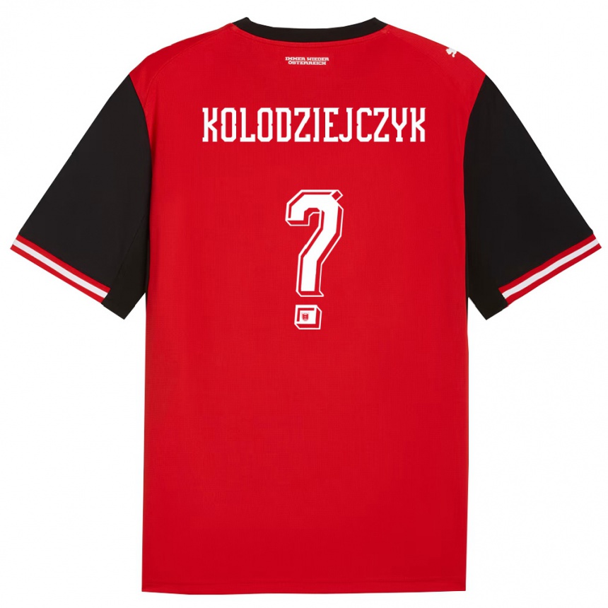 ילדים כדורגל אוסטריה Marek Kolodziejczyk #0 שחור לבן ג'רזי ביתית 26-28