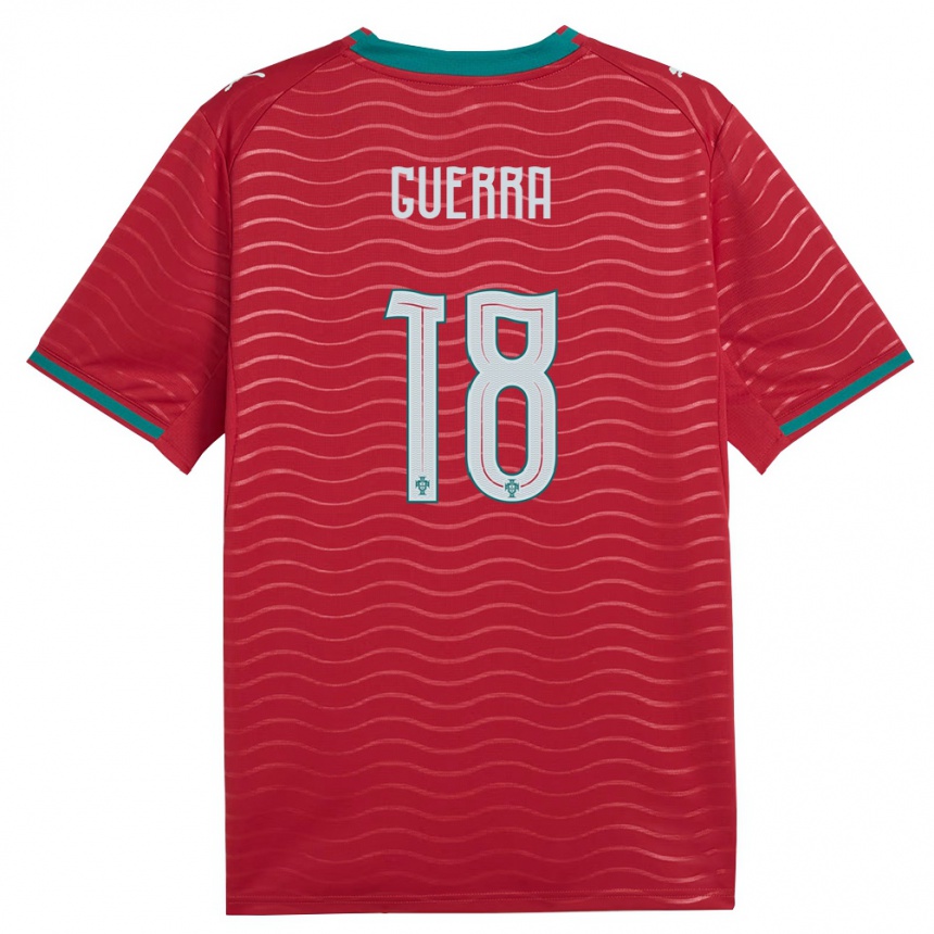ילדים כדורגל פורטוגל Gustavo Guerra #18 אדום ירוק לבן ג'רזי ביתית 26-28