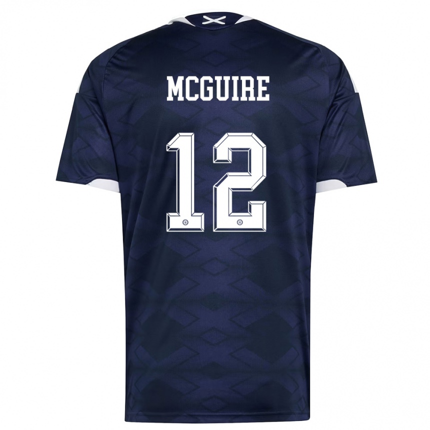 ילדים כדורגל סקוטלנד Rydnn Mcguire #12 כהה לבן ג'רזי ביתית 26-28