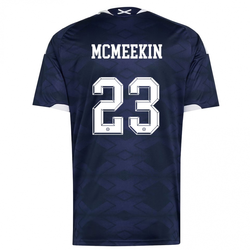 ילדים כדורגל סקוטלנד Keir Mcmeekin #23 כהה לבן ג'רזי ביתית 26-28