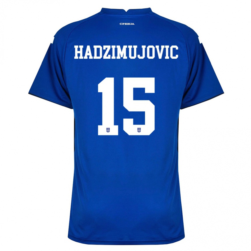 ילדים כדורגל סרביה Ahmed Hadzimujovic #15 כהה אדום ג'רזי ביתית 26-28