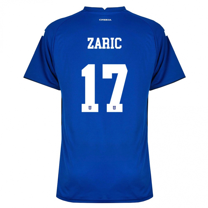 ילדים כדורגל סרביה Luka Zaric #17 כהה אדום ג'רזי ביתית 26-28