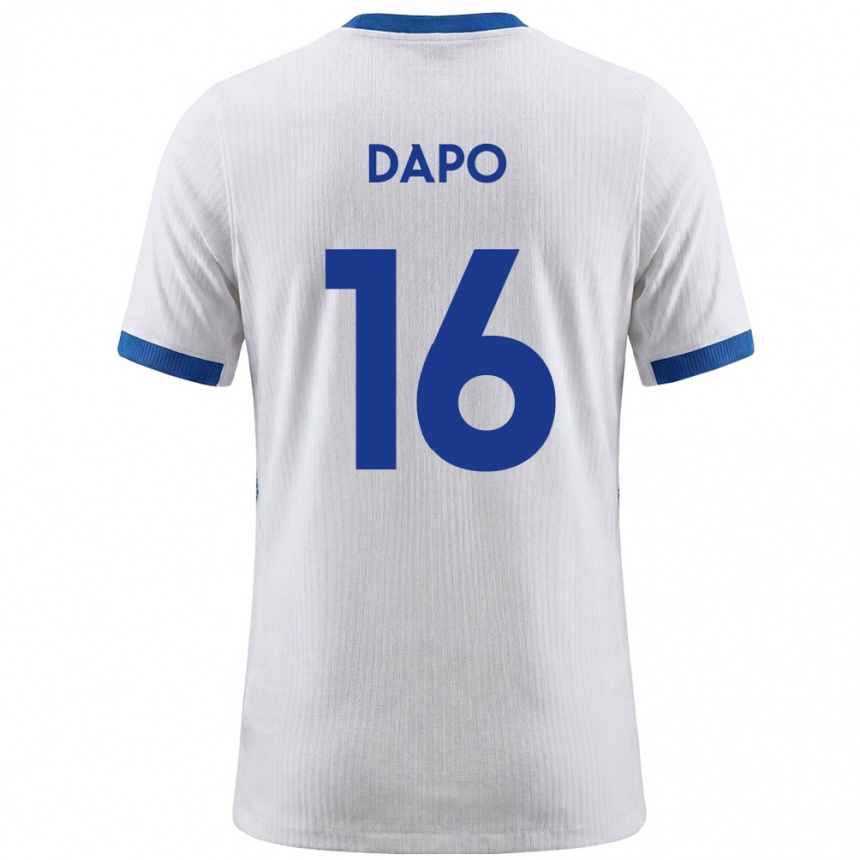 ילדים כדורגל סלובניה Jan Dapo #16 לבן כחול ג'רזי ביתית 26-28