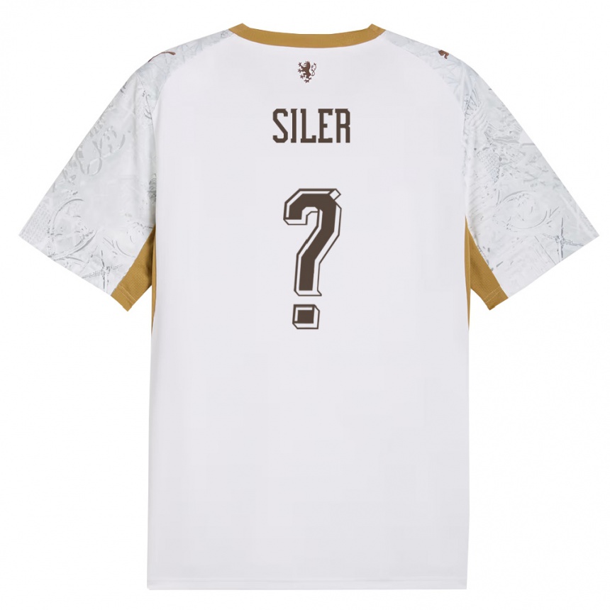 ילדים כדורגל צ'כיה Radek Siler #0 שמנת זהב אפור הרחק ג'רזי 26-28