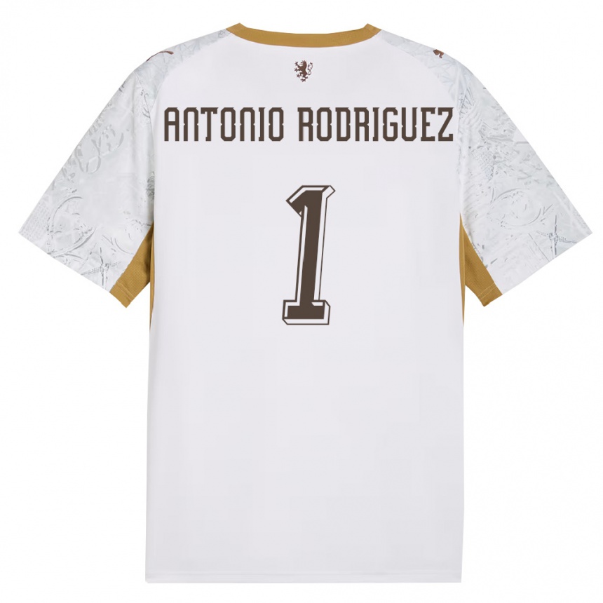 ילדים כדורגל צ'כיה פדרו אנטוניו רודריגז קואסטה #1 שמנת זהב אפור הרחק ג'רזי 26-28